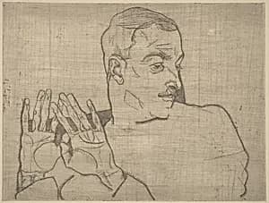 Portrait of Arthur Roessler by Egon Schiele