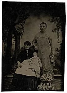 Portrait of Doll Makers by American 19th Century