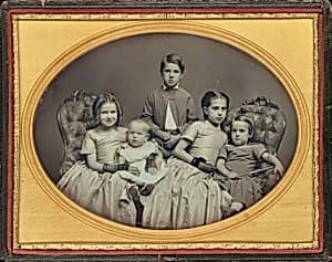 Portrait of Five Children by American 19th Century