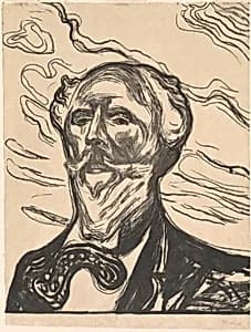 Portrait of Holger Drachmann by Edvard Munch