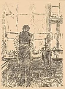 Portrait of Joseph Pennell by Childe Hassam
