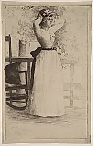 Portrait of Miss Hoe by Julian Alden Weir