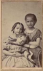 Portrait of Three Girls by Josiah Johnson Hawes