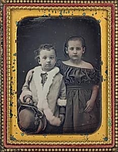 Portrait of Two Children by American 19th Century