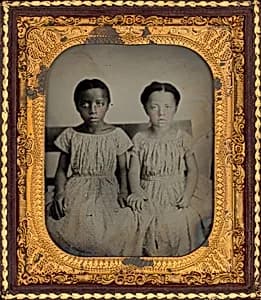 Portrait of Two Girls by American 19th Century