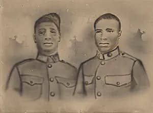 Portrait of Two Soldiers by American 20th Century