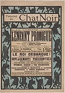 Poster for Le Chat Noir [L'enfant prodigue] by Henri Rivière