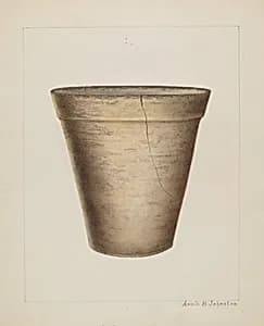 Pottery Flower Pot by Annie B. Johnston