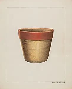 Pottery Flower Pot by Annie B. Johnston