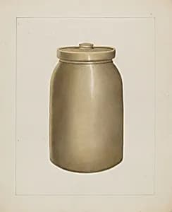 Pottery Jar with Lid by Annie B. Johnston