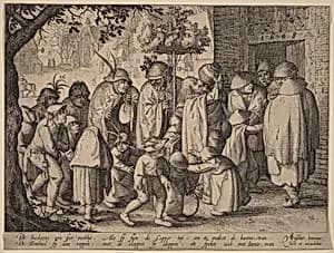 Procession of Feasting Lepers by Claes Jansz Visscher