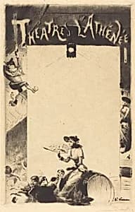 Program for "Théatres l'Athénée" by Henry Somm