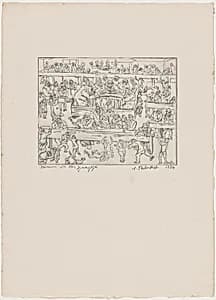 Purim in der Synagoge by Abraham Palukst