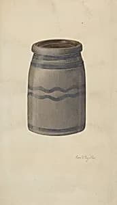 Quart Stoneware Preserving Jar by George V. Vezolles