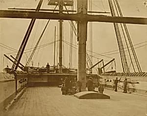 Quarterdeck of HMS “Impregnable” by Linnaeus Tripe