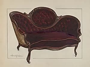 Queen Anne Settee by Florence Truelson