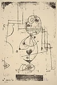 Queen of Hearts (Herzdame) by Paul Klee