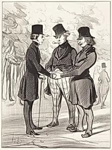 Quelle heureuse rencontre!... C'est... by Honoré Daumier