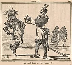 Qui veut de la couronne de Bysance? by Honoré Daumier