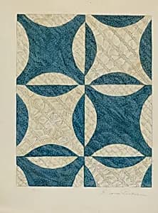 Quilted and Pieced Coverlet by Cora Parker