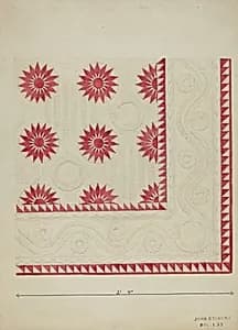 Quilted Applique Coverlet