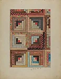 Quilted Pieces - Squares by American 20th Century