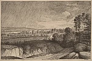 Rainy Landscape by Lucas Emil Vosterman, after Lodewijk de Vadder