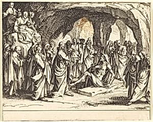 Raising of Lazarus by Jacques Callot