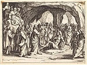 Raising of Lazarus by Jacques Callot