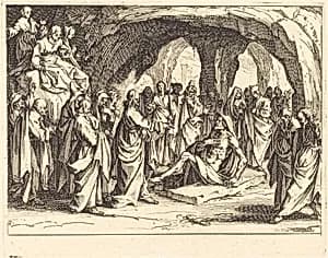 Raising of Lazarus by Jacques Callot