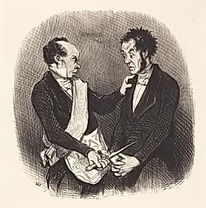 Réception d'un franc-maçon by Honoré Daumier