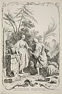 Rebecca at the Well by Joseph Wagner (publisher) after Jacopo Amigoni