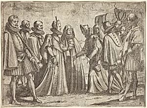Reception at Mantua [recto] by Jacques Callot
