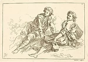 Reclining Shepherd Boys