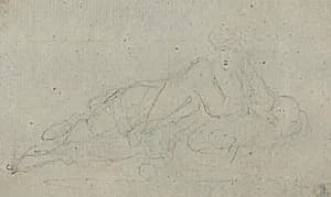 Reclining Woman [verso] by Giovanni Battista Cipriani