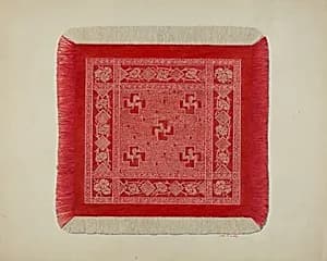 Red and White Napkin