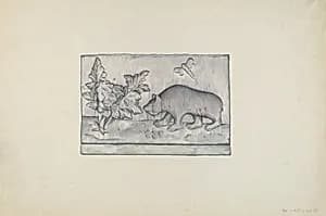 Relief Panel of Bear by Flora Merchant