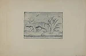 Relief Panel of Dog by Flora Merchant