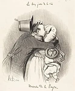 Rencontre de la payse by Honoré Daumier