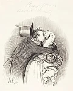 Rencontre de la payse by Honoré Daumier