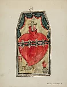 Retablo (Sacred Heart) by Majel G. Claflin