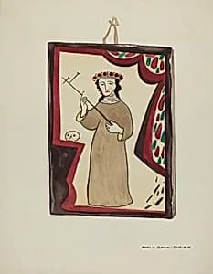 Retablo-Santa Rita by Majel G. Claflin