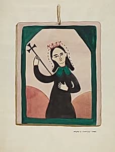 Retablo (Virgin) by Majel G. Claflin