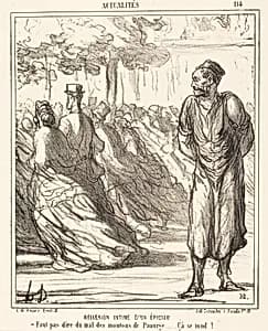 Réflection intime d'un épicier by Honoré Daumier
