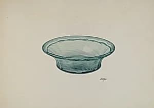 Ribbed Glass Bowl by Beverly Chichester