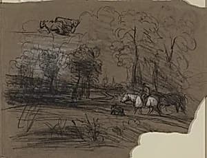 Rider in the Countryside by French 19th Century (Possibly Alexandre-Gabriel Decamps)