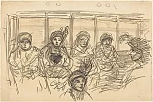 Riders on the Metro by Théophile Alexandre Steinlen