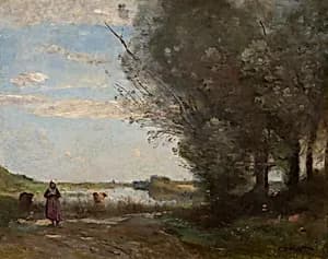 River View by Jean-Baptiste-Camille Corot