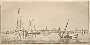 River with Town