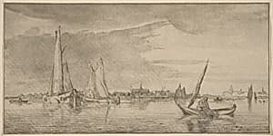 River with Town